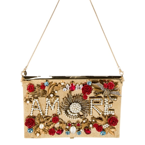 DOLCE & GABBANA  Crystals Roses,Jewels,  bag - Picture 2 of 10